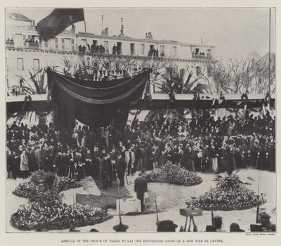 Arrivée du prince de Galles pour poser la première pierre d