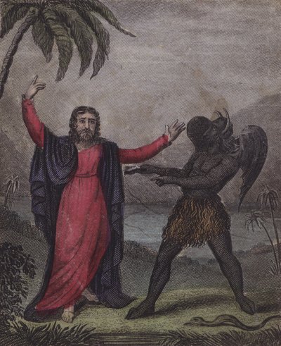 Es-tu vraiment le Fils de Dieu ... (gravure en couleur) - English School