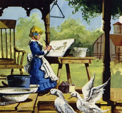 Enfant, Anna Mary Robertson aimait peindre - English School