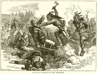 Attaque des Indiens au Fort Dearborn - English School