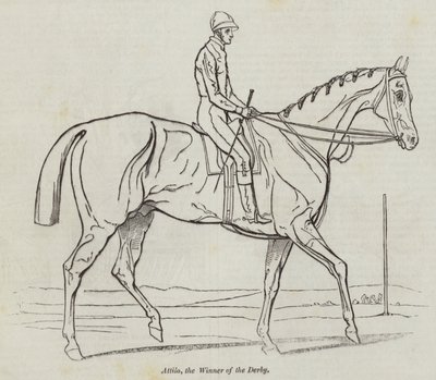 Attila, le gagnant du Derby (gravure) - English School