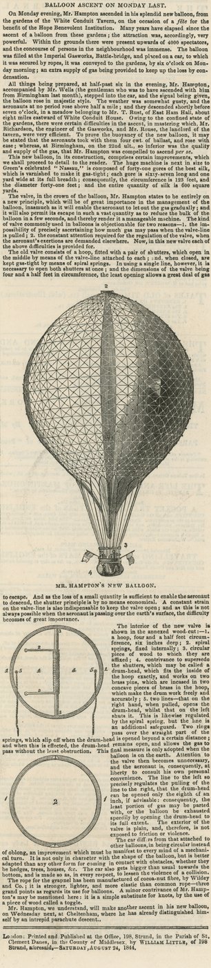 Ascension en ballon lundi dernier - English School