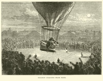 Départ de ballon de Paris, septembre 1870 - English School