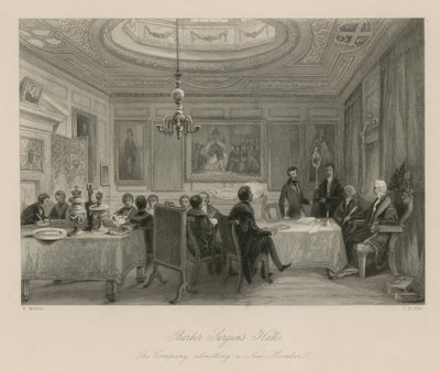 Barber Surgeons Hall, la Compagnie admettant un nouveau membre - English School