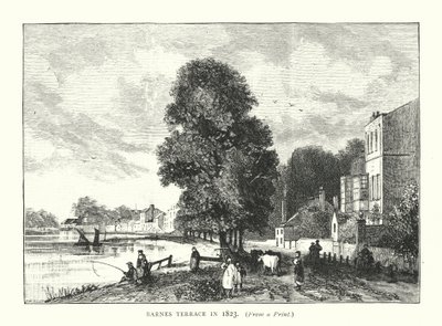 Barnes Terrace en 1823 (gravure) - English School