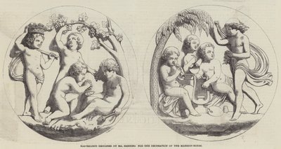 Bas-reliefs conçus par M. Henning pour la décoration du Mansion-House - English School