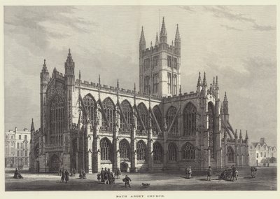 Église abbatiale de Bath (gravure) - English School