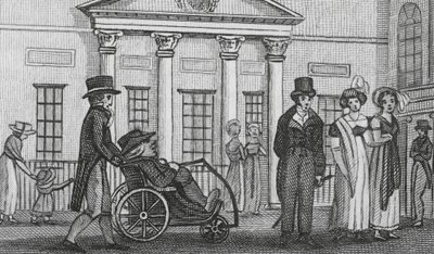 Bath, la salle des pompes (gravure) - English School