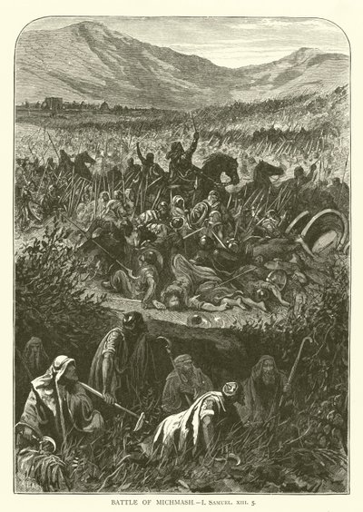 Bataille de Micmas, I Samuel, XIII, 5 - English School