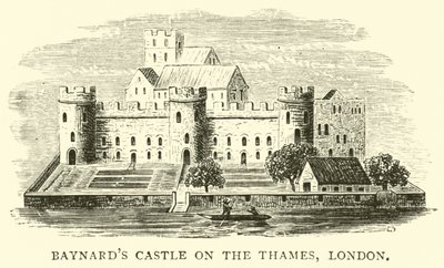 Château de Baynard sur la Tamise, Londres - English School