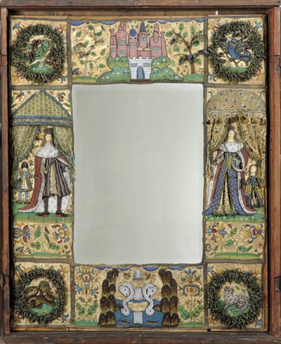 Miroir en perles, c. 1672-79 - English School