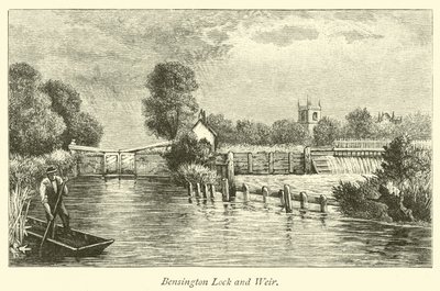 Écluse et déversoir de Bensington - English School