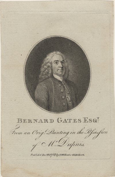 Bernard Gates, 1784 (gravure au pointillé) - English School