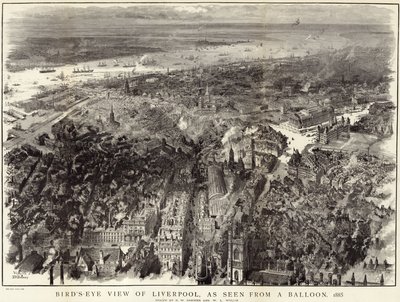 Vue aérienne de Liverpool - English School