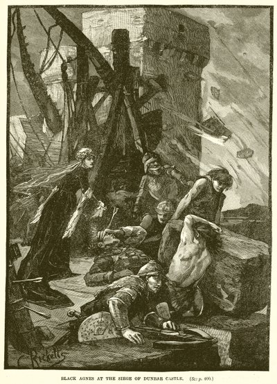 Agnes noire au siège du château de Dunbar - English School