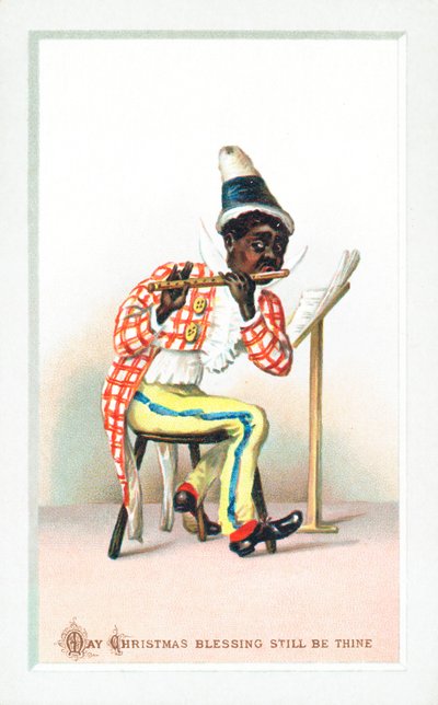 Homme noir jouant de la flûte - English School