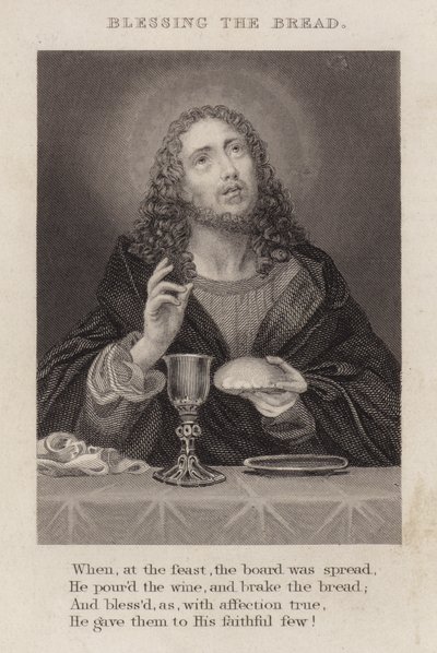 Bénédiction du pain (gravure) - English School