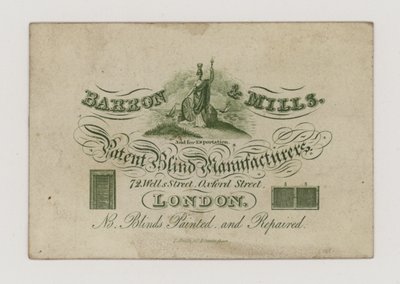 Fabricants de stores, Barron et Mills - English School