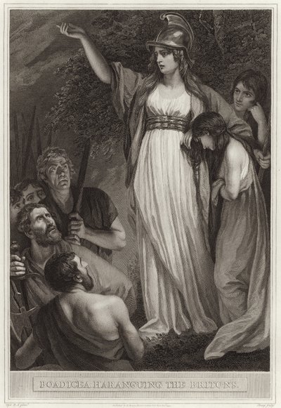 Boadicée haranguant les Bretons - English School