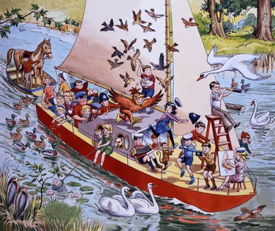 Scène de bateau (avec objets cachés) - English School