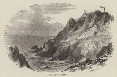 Mine de Botallack (gravure) - English School