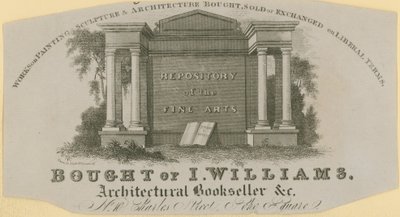 Acheté chez I Williams, libraire architectural - English School