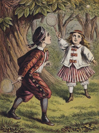 Garçon et fille jouant avec une batte et une balle - English School