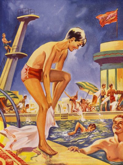 Garçon se séchant à la piscine - English School