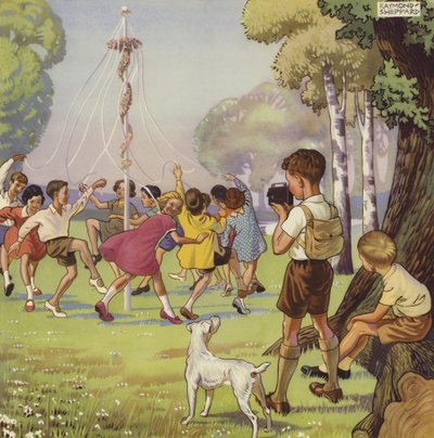 Garçon filmant des enfants dansant autour d