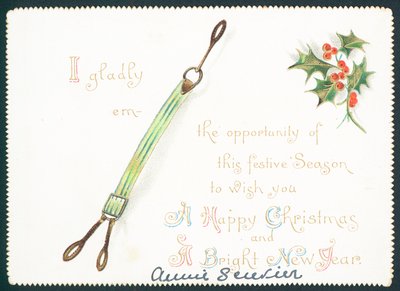 Bretelles, carte de Noël - English School