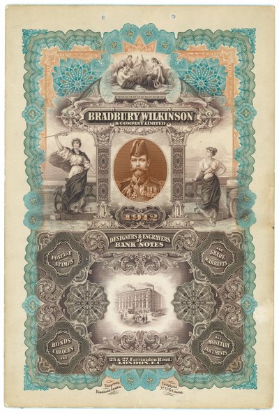 Bradbury Wilkinson & Co, concepteurs et graveurs de billets de banque - English School