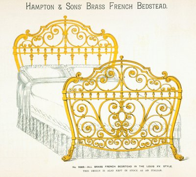 Lit en laiton français du Catalogue de meubles de Hampton and Sons, 1902 - English School