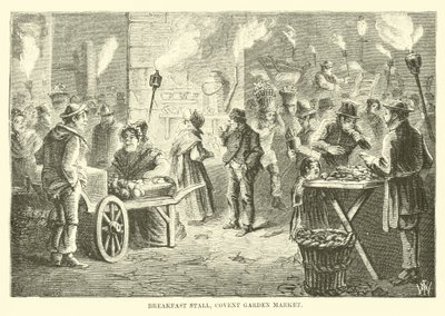 Étal de petit-déjeuner, marché de Covent Garden - English School