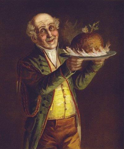 Apportant le pudding de Noël - English School