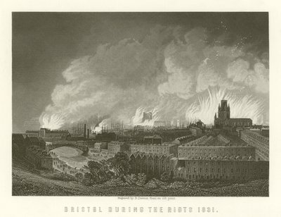 Bristol pendant les émeutes de 1831 - English School