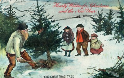 Carte de Noël britannique - English School