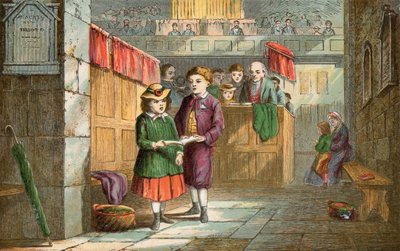 Frère et sœur chantant des hymnes à l