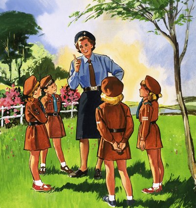 Chouette brune et sa troupe de brownies - English School