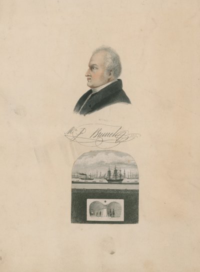Brunel et une section du tunnel de la Tamise - English School
