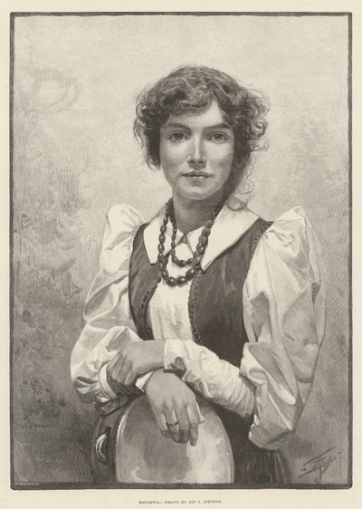 Brunetta (gravure) - English School