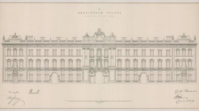 Palais de Buckingham, Élévation de la Façade Est - English School