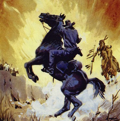 Buffalo Bill a combattu Yellow Hand, chef des Cheyennes - English School