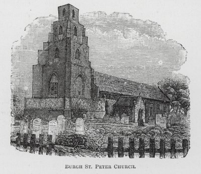 Église Burgh St Peter (gravure) - English School