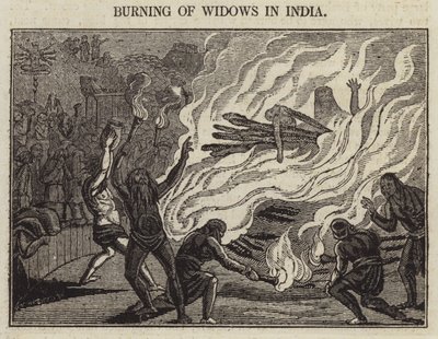 Brûlage des veuves en Inde - English School