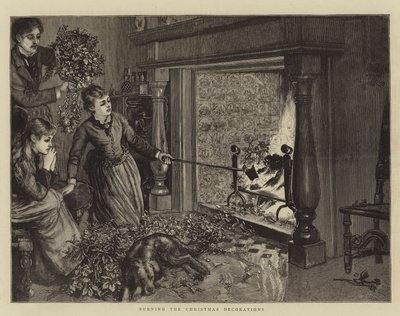 Brûler les décorations de Noël - English School