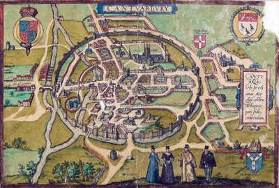 CCA-PRINDRAW/3/A/1 Carte de Canterbury, vers 1588 - English School