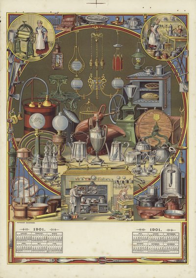 Calendrier avec une variété d