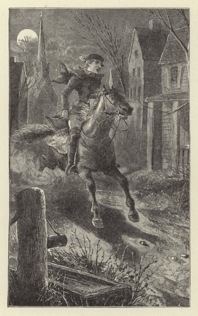 Appel aux armes - La chevauchée de Paul Revere, 1775 - English School