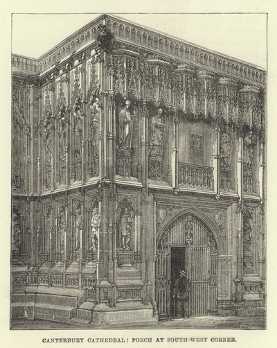 Cathédrale de Canterbury, porche à l