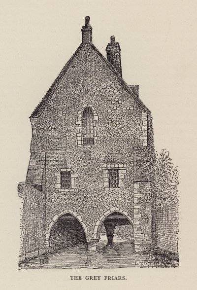Canterbury : Les Frères Gris (lithographie) - English School